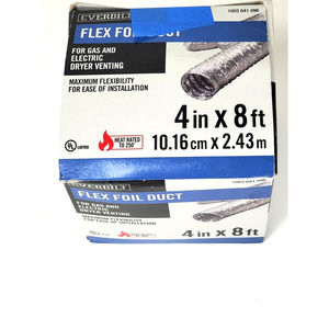 Dryer Vent Duct 4 in. x 8 ft. Corrosion/Fire/Tear/Puncture Resistant Aluminum